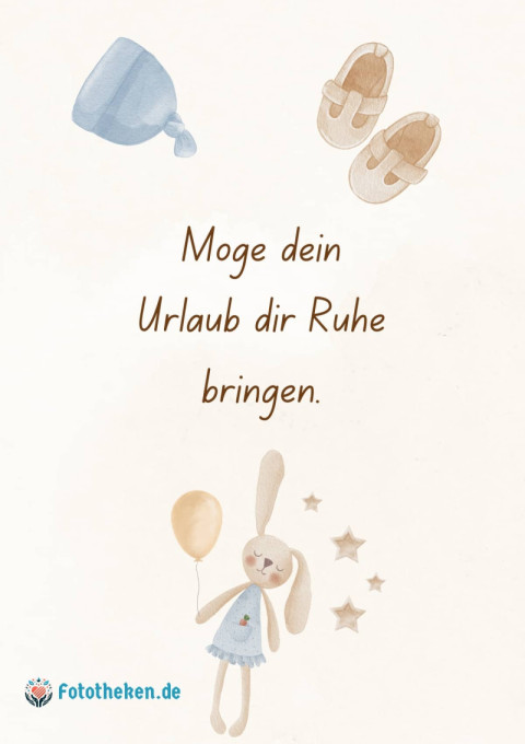 Möge dein Urlaub dir Ruhe bringen