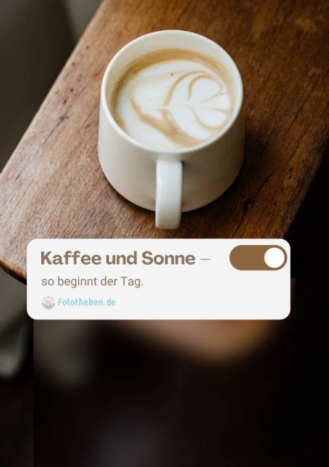 Kaffee und Sonne – so beginnt der Tag
