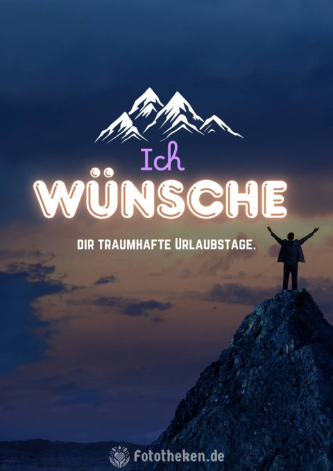 Ich wünsche dir traumhafte Urlaubstage