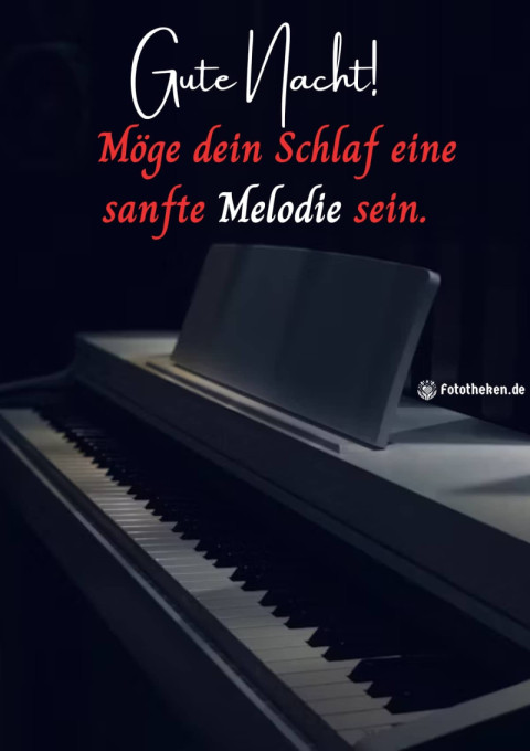 Gute Nacht! Möge dein Schlaf eine sanfte Melodie sein