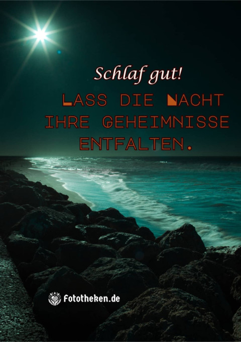 Schlaf gut! Lass die Nacht ihre Geheimnisse entfalten