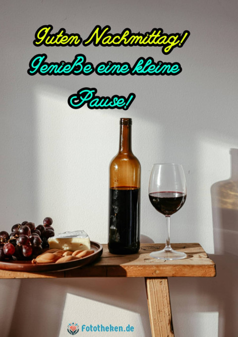 Guten Nachmittag! Genieße eine kleine Pause!