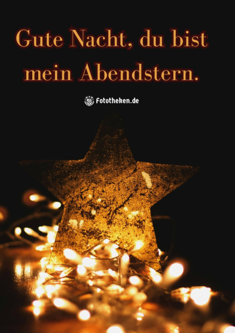 Gute Nacht, du bist mein Abendstern