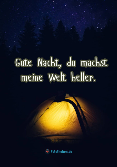 Gute Nacht, du machst meine Welt heller
