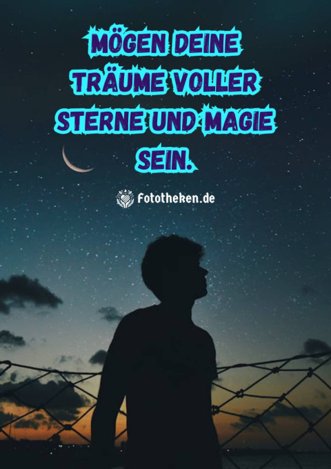Mögen deine Träume voller Sterne und Magie sein