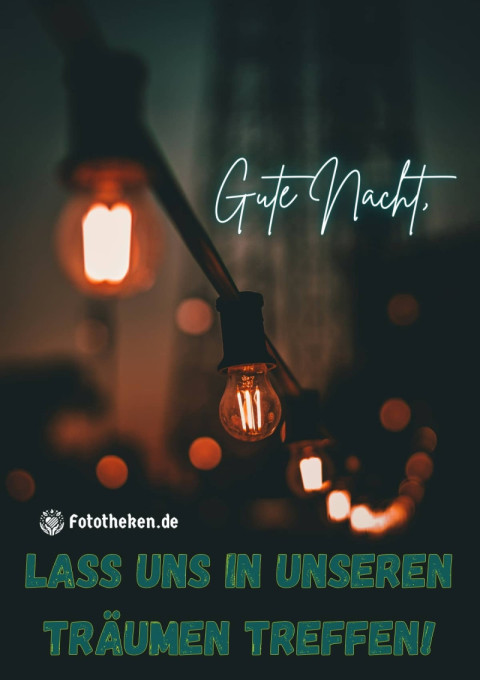 Gute Nacht, lass uns in unseren Träumen treffen!