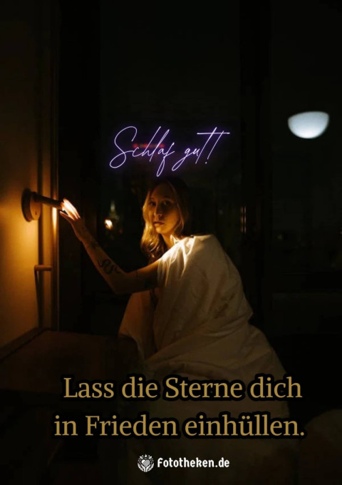 Schlaf gut! Lass die Sterne dich in Frieden einhüllen