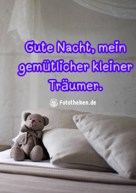 Gute Nacht, mein gemütlicher kleiner Träumer