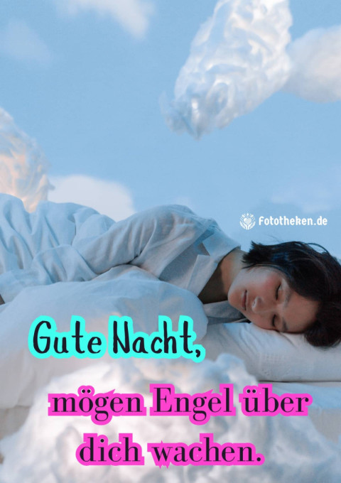 Gute Nacht, mögen Engel über dich wachen