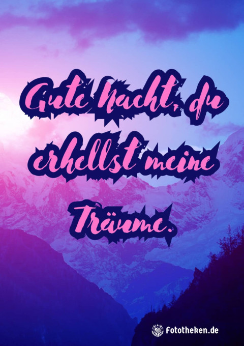 Gute Nacht, du erhellst meine Träume