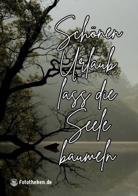 Schönen Urlaub – lass die Seele baumeln