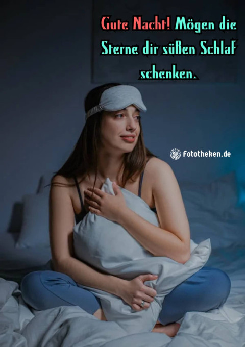 Gute Nacht! Mögen die Sterne dir süßen Schlaf schenken