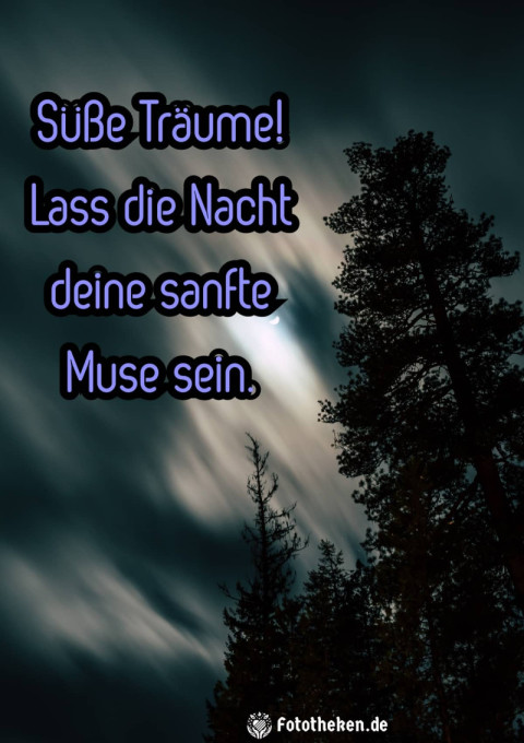 Süße Träume! Lass die Nacht deine sanfte Muse sein