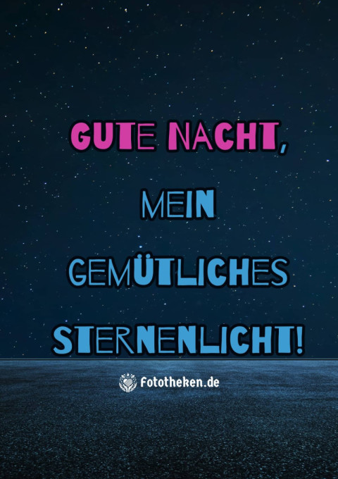 Gute Nacht, mein gemütliches Sternenlicht!