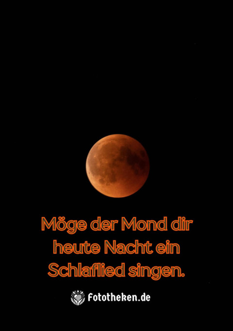 Möge der Mond dir heute Nacht ein Schlaflied singen