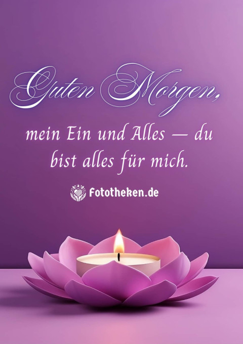 Guten Morgen, mein Ein und Alles – du bist alles für mich