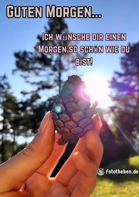 Ich wünsche dir einen Morgen so schön wie du bist!