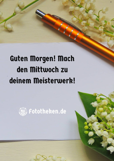 Guten Morgen! Mach den Mittwoch zu deinem Meisterwerk!