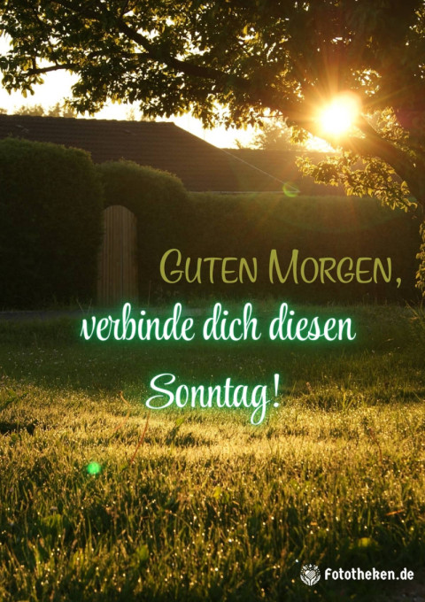 Guten Morgen, verbinde dich diesen Sonntag!