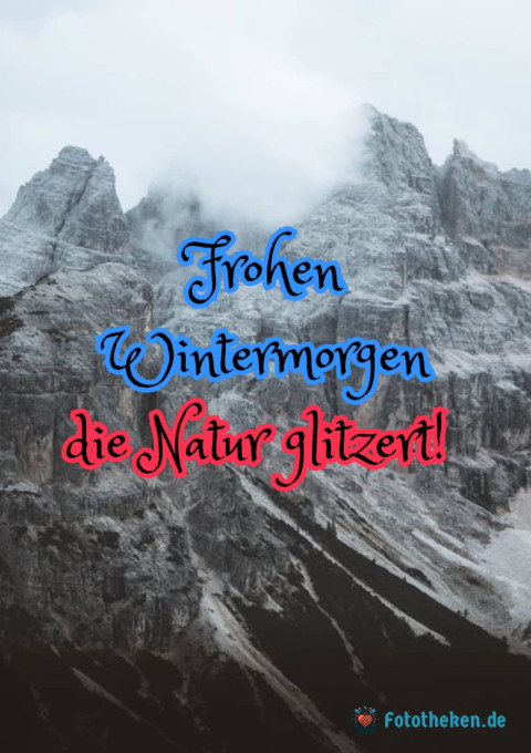 Frohen Wintermorgen, die Natur glitzert!
