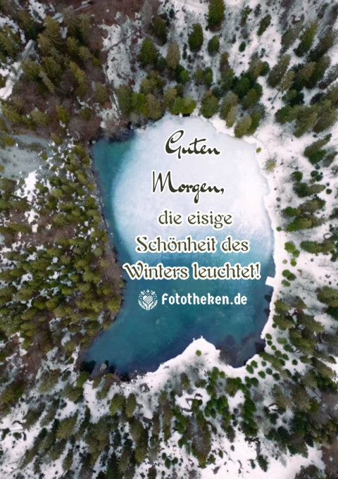 Guten Morgen, die eisige Schönheit des Winters leuchtet!