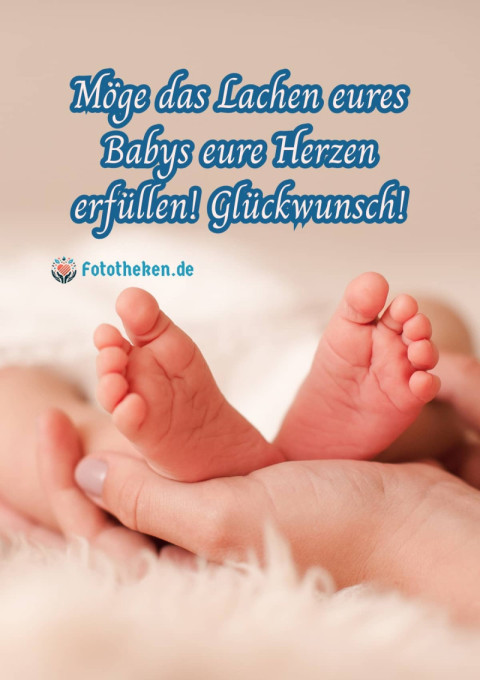 Möge das Lachen eures Babys eure Herzen erfüllen! Glückwunsch!