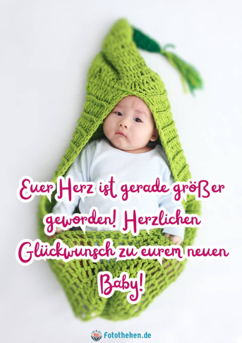 Euer Herz ist gerade größer geworden! Herzlichen Glückwunsch zu eurem neuen Baby!