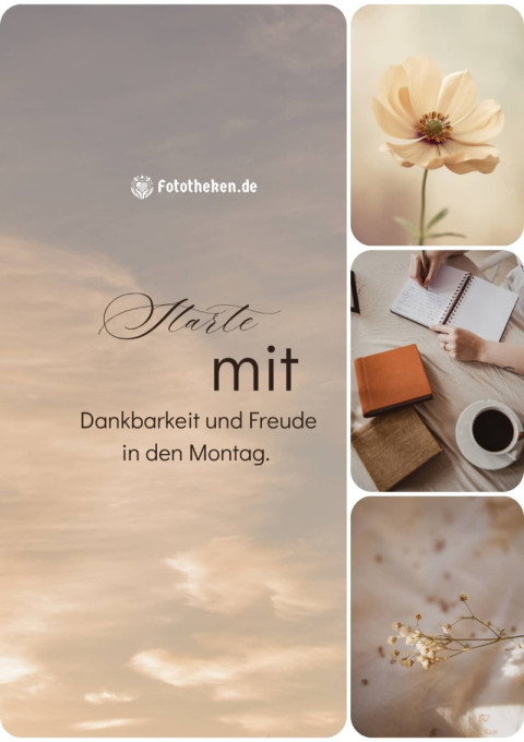 Starte mit Dankbarkeit und Freude in den Montag