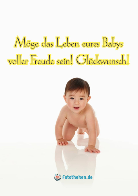 Möge das Leben eures Babys voller Freude sein! Glückwunsch!