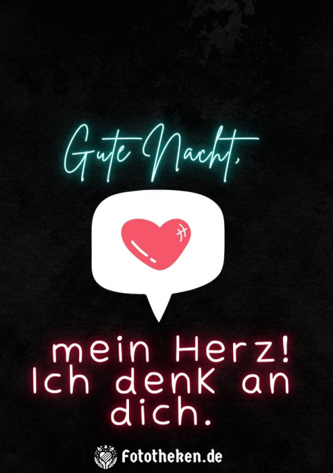 Gute Nacht, mein Herz! Ich denk an dich