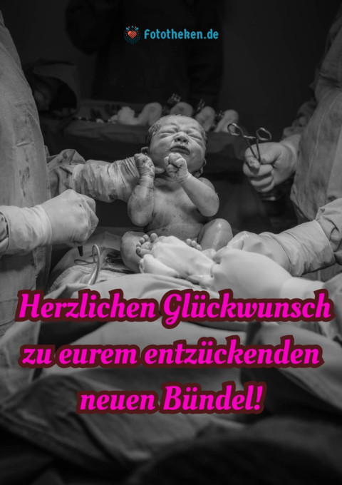 Herzlichen Glückwunsch zu eurem entzückenden neuen Bündel!
