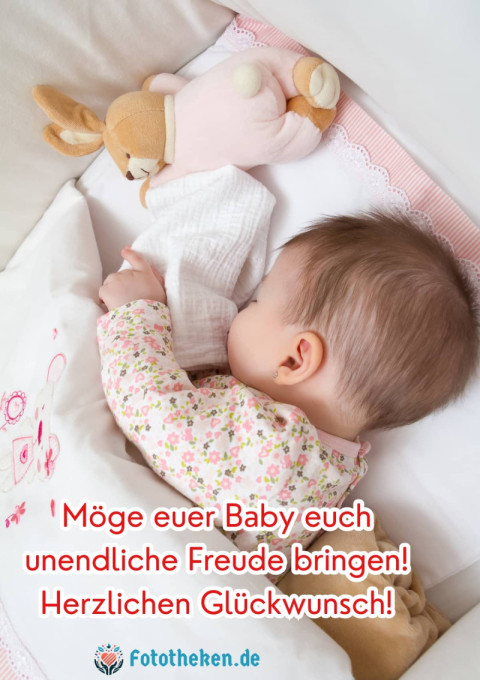 Möge euer Baby euch unendliche Freude bringen! Herzlichen Glückwunsch!