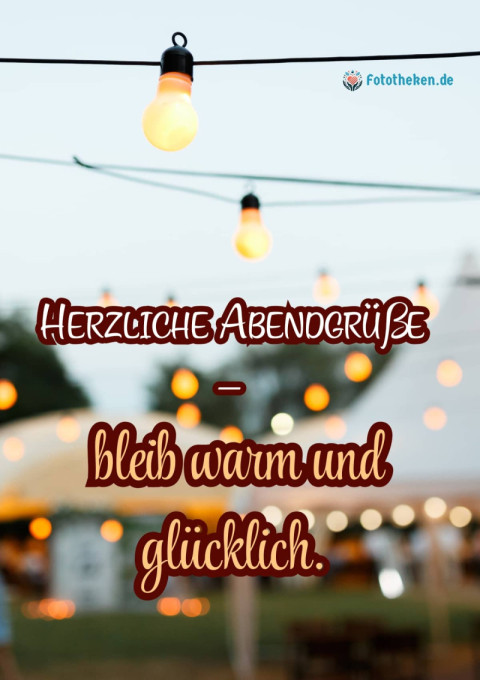 Herzliche Abendgrüße – bleib warm und glücklich