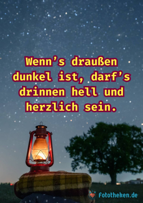 Wenn’s draußen dunkel ist, darf’s drinnen hell und herzlich sein