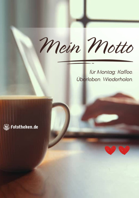 Mein Motto fur Montag Kaffee Uberleben Wiederholen