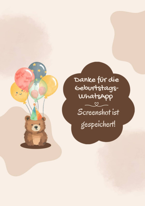 Danke für die Geburtstags WhatsApp – Screenshot ist gespeichert!