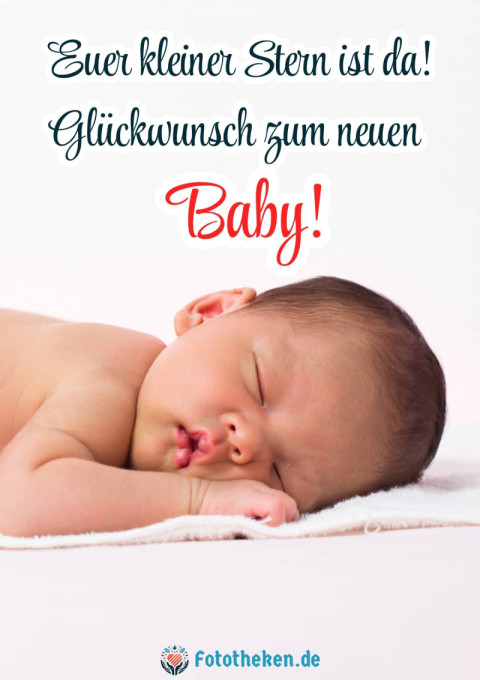 Euer kleiner Stern ist da! Glückwunsch zum neuen Baby!