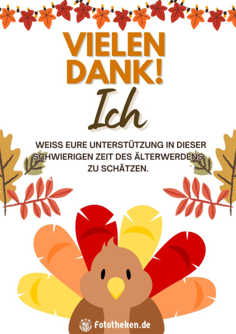 Vielen Dank! Ich weiß eure Unterstützung in dieser schwierigen Zeit des Älterwerdens zu schätzen