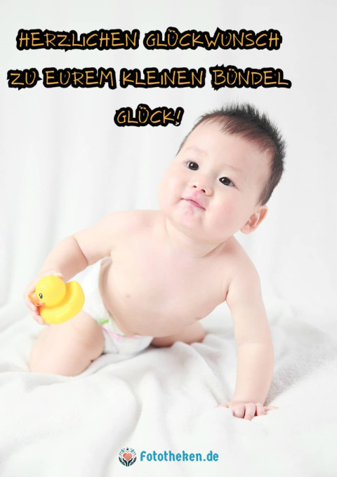 Herzlichen Glückwunsch zu eurem kleinen Bündel Glück!