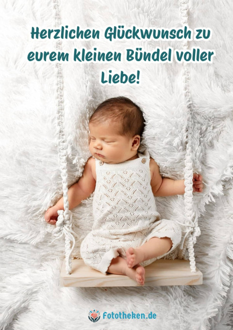 Herzlichen Glückwunsch zu eurem kleinen Bündel voller Liebe!