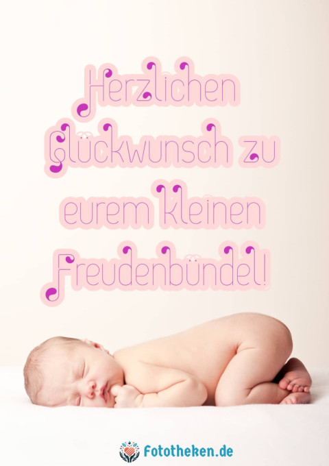 Herzlichen Glückwunsch zu eurem kleinen Freudenbündel!