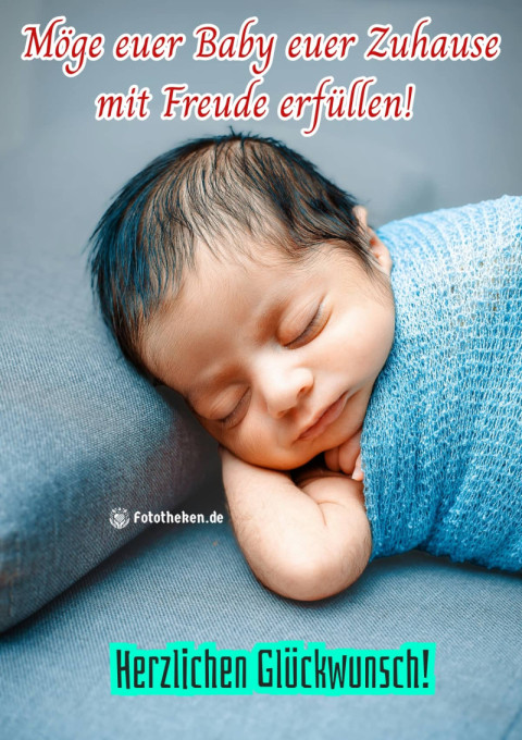 Möge euer Baby euer Zuhause mit Freude erfüllen! Herzlichen Glückwunsch!