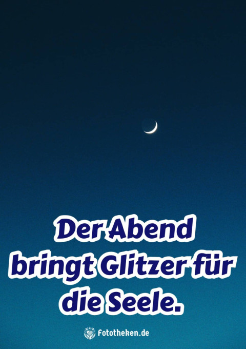 Der Abend bringt Glitzer für die Seele