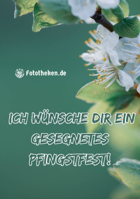 Ich wünsche dir ein gesegnetes Pfingstfest!