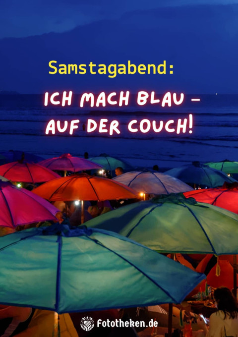 Samstagabend Ich mach blau – auf der Couch!