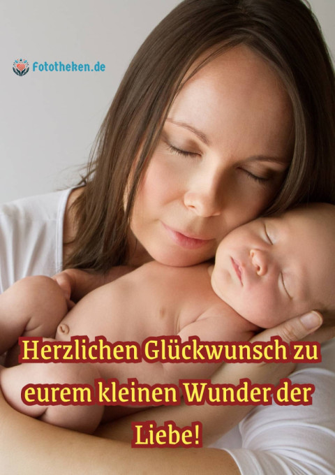 Herzlichen Glückwunsch zu eurem kleinen Wunder der Liebe!