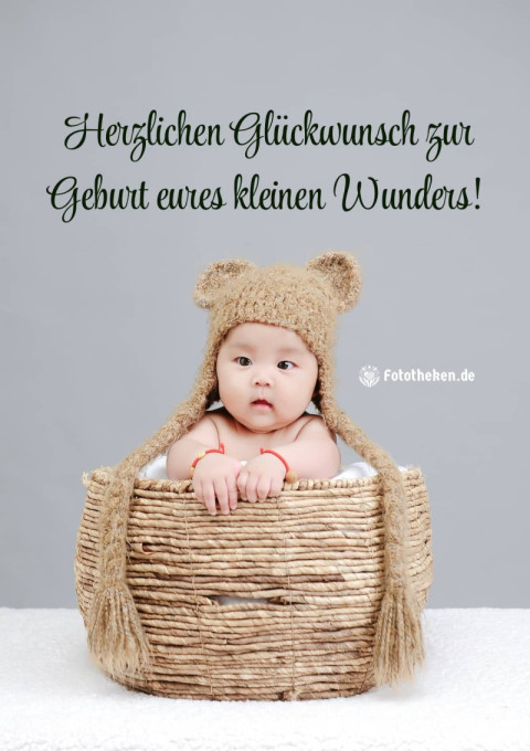 Herzlichen Glückwunsch zur Geburt eures kleinen Wunders!