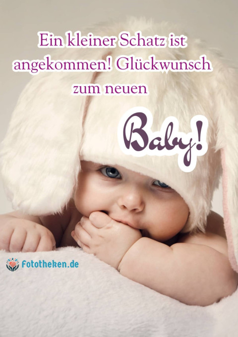 Ein kleiner Schatz ist angekommen! Glückwunsch zum neuen Baby!