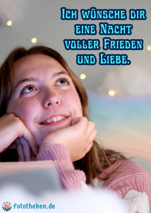 Ich wünsche dir eine Nacht voller Frieden und Liebe