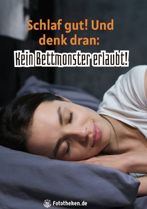 Schlaf gut! Und denk dran Kein Bettmonster erlaubt!